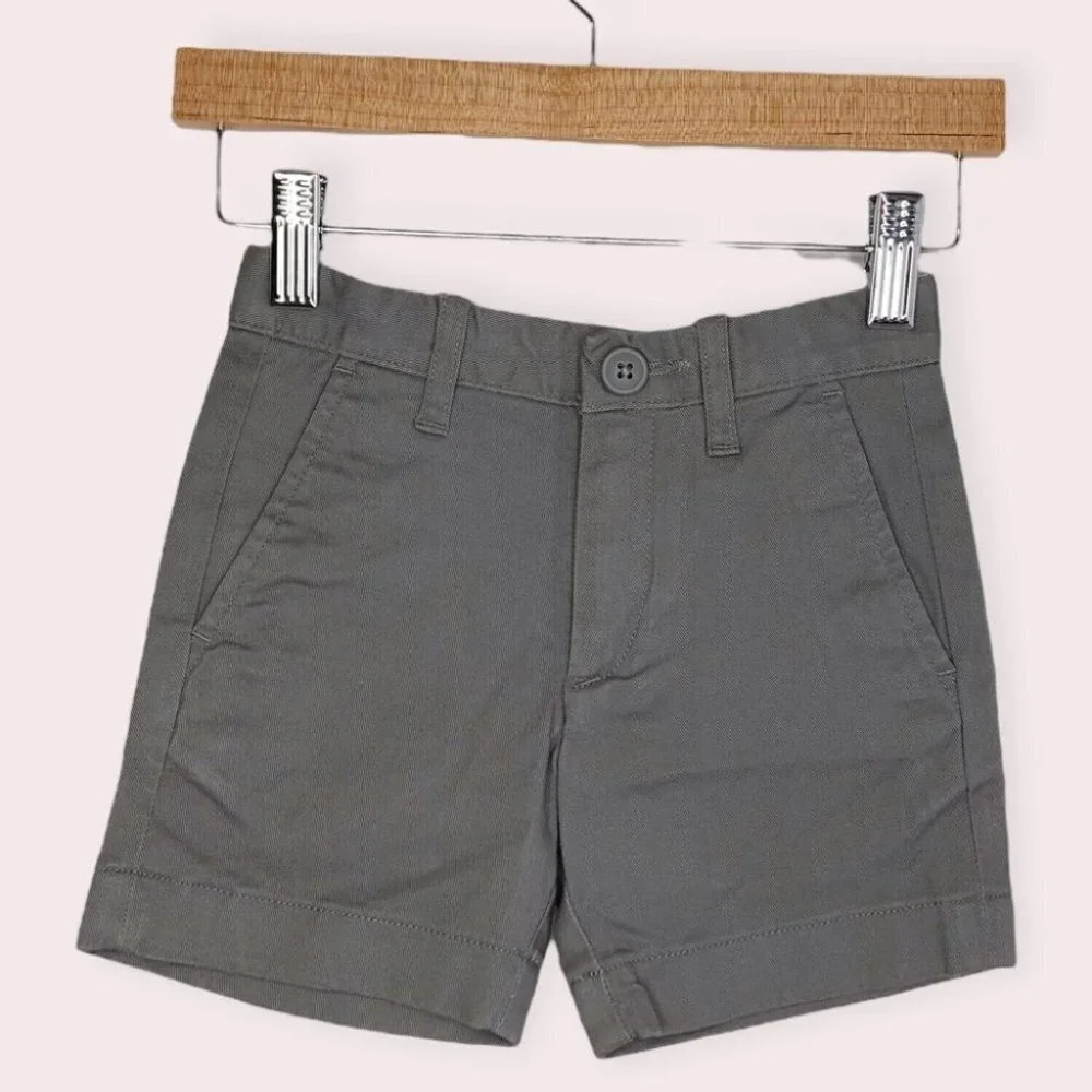 NWT Crewcuts shorts Stanton stretch chino chrome gray‎ size 2 years